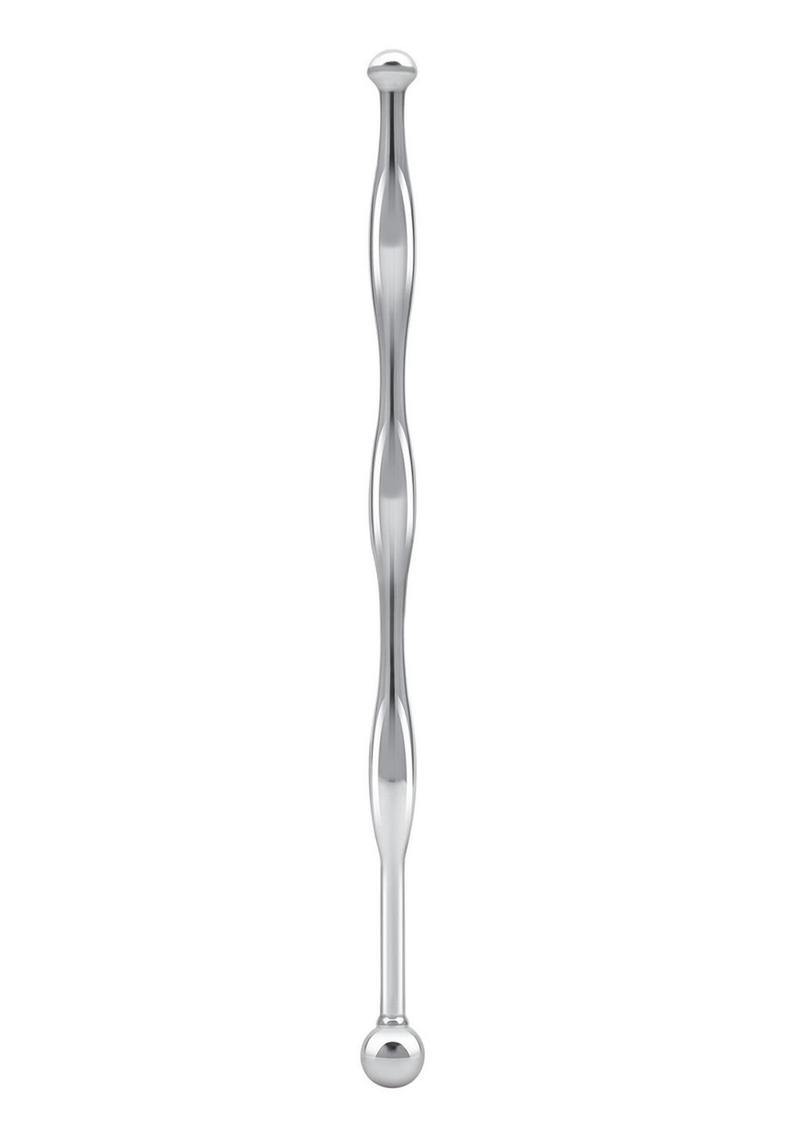 Blue Line Wavy Urethral Sound 6in - Stainless - Steel