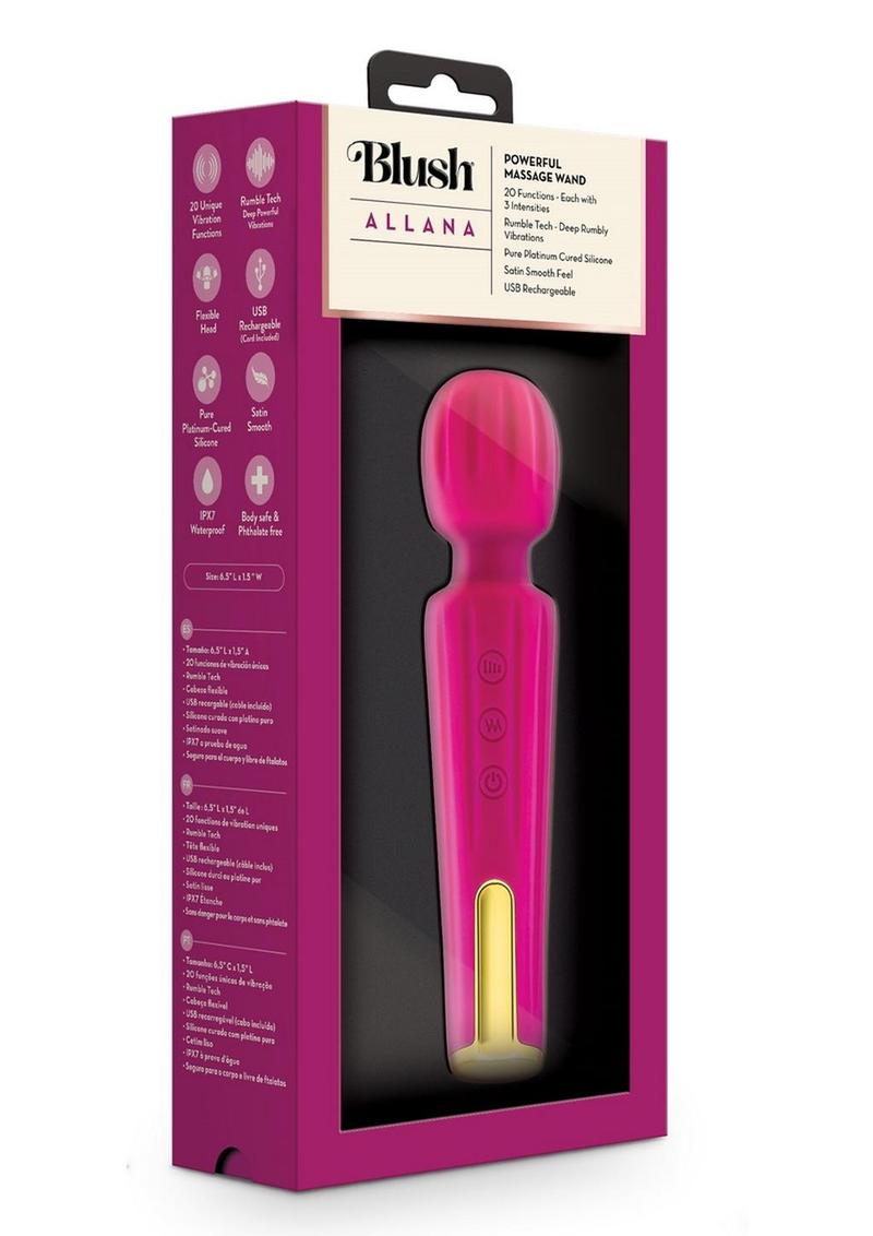 Lush Allana Velvet Rechargeable Silicone Wand Vibrator