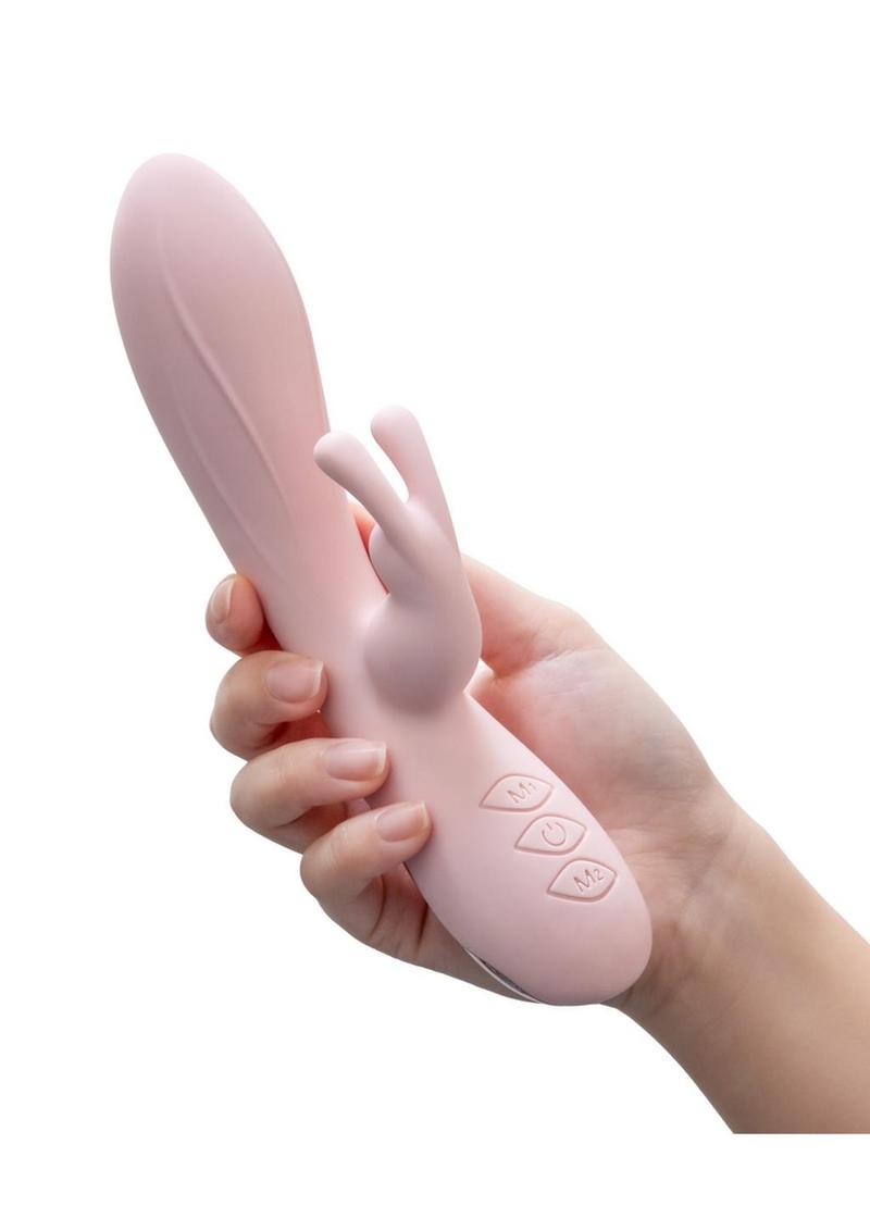 Blush Collection Morgan Rechargeable Silicone Rabbit Vibrator - Pink