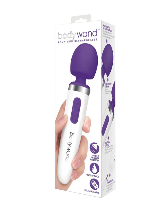 Bodywand Aqua Mini Rechargeable Silicone Wand Massager - Purple