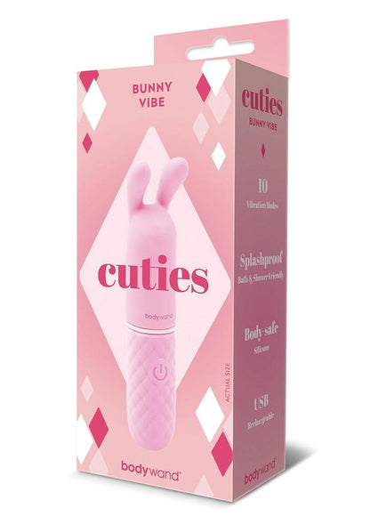 Bodywand Cuties Rabbit Rechargeable Silicone Rabbit Vibrator - Pink