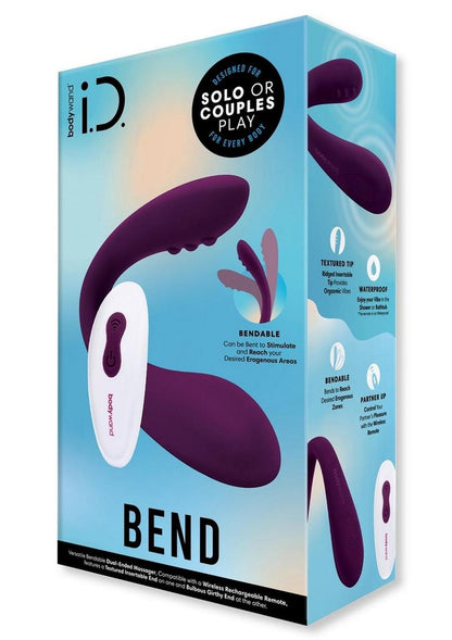 Bodywand Id Bend Rechargeable Silicone Clitoral Stimulator with Remote - Purple