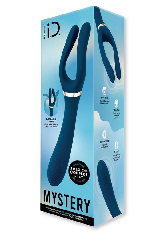 Bodywand Id Mystery Rechargeable Silicone Double End Vibrator - Blue