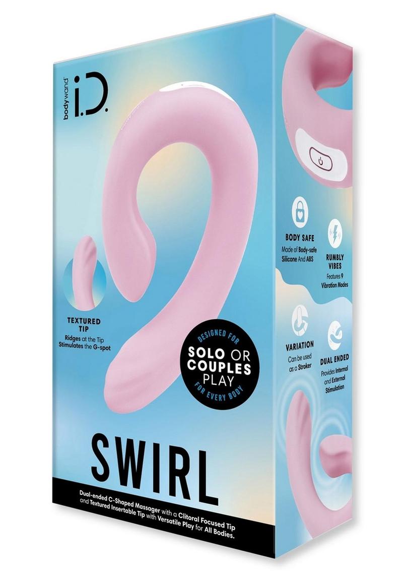 Bodywand Id Swirl Rechargeable Silicone Vibrator with Clitoral Stimulator