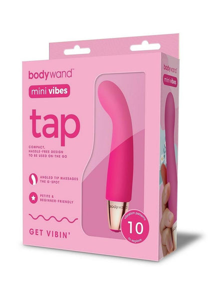 Bodywand Mini Vibes Tap Rechargeable Silicone Clitoral Stimulator - Pink