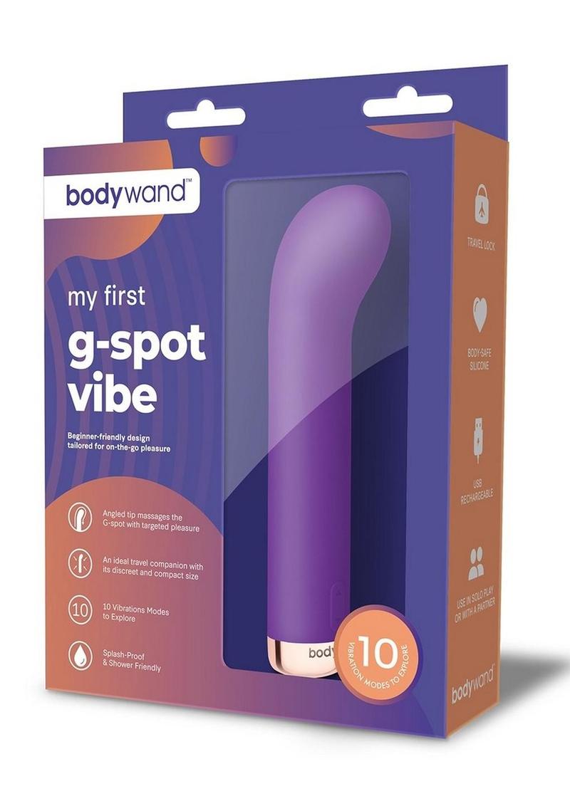 Bodywand My First G-Spot Vibe Silicone Rechargeable Vibrator - Purple