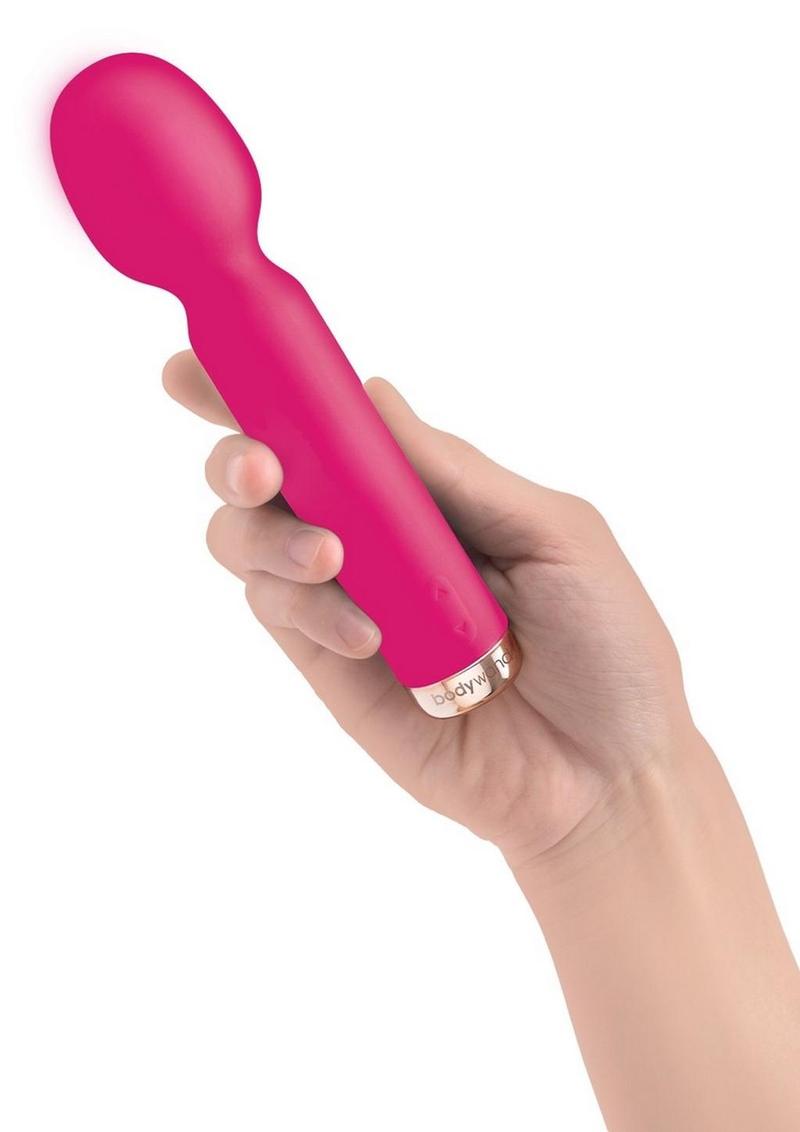 Bodywand My First Mini Wand Vibe Silicone Rechargeable Vibrator - Red/Rose