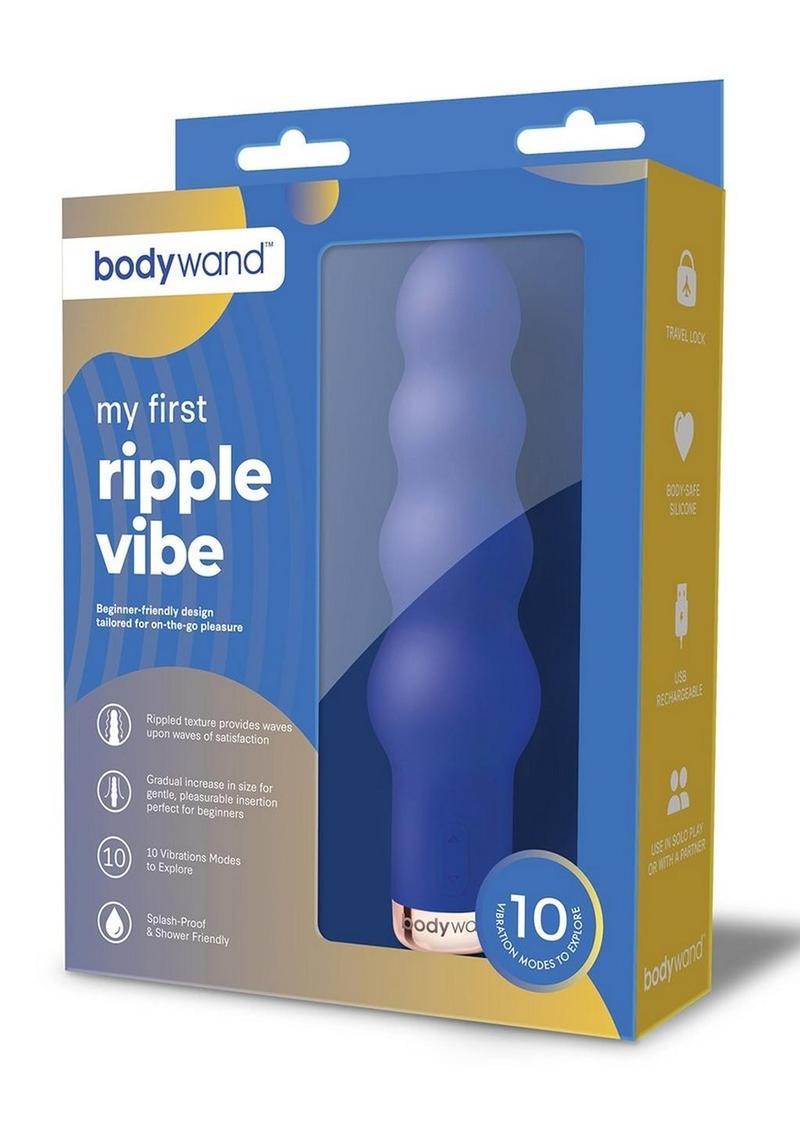 Bodywand My First Ripple Vibe Silicone Rechargeable Vibrator - Blue