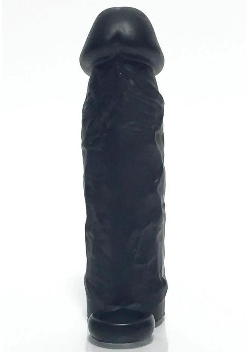 Boneyard Meaty 3x Stretch Silicone Penis Extender - Black - 6.5in