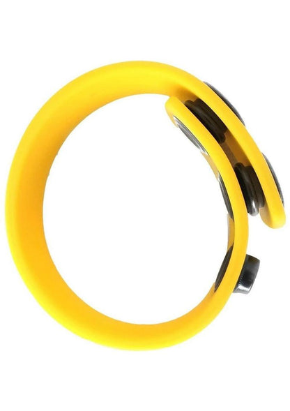 Boneyard Silicone Cock Strap 3-Snap Ring - Yellow