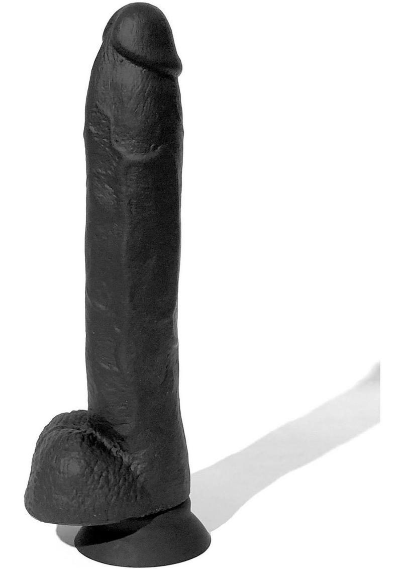 Boneyard Silicone Tool Kit Dildo with Balls 10in with Attachments - Black - 3 Per Set