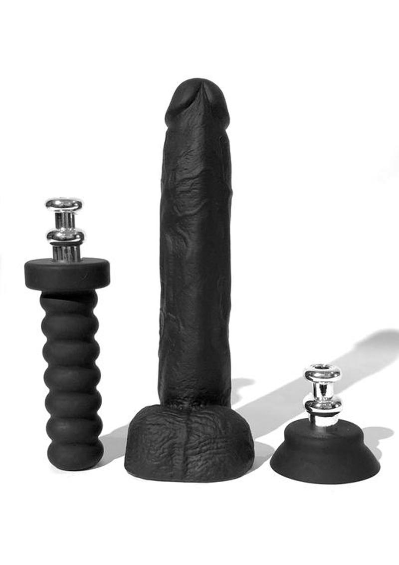 Boneyard Silicone Tool Kit Dildo with Balls 10in with Attachments