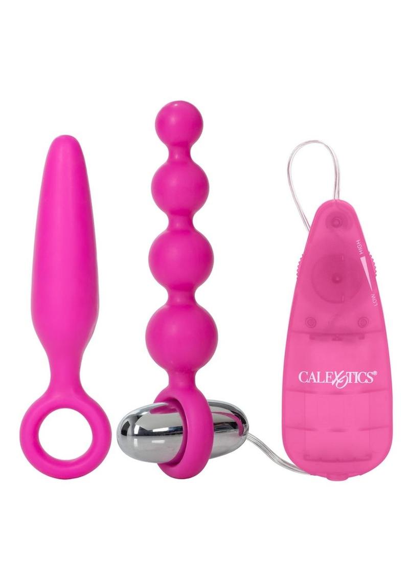 Booty Call Booty Vibro Kit Silicone Vibrating Butt Plug and Anal Beads