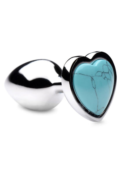 Booty Sparks Gemstones Turquoise Heart Anal Plug