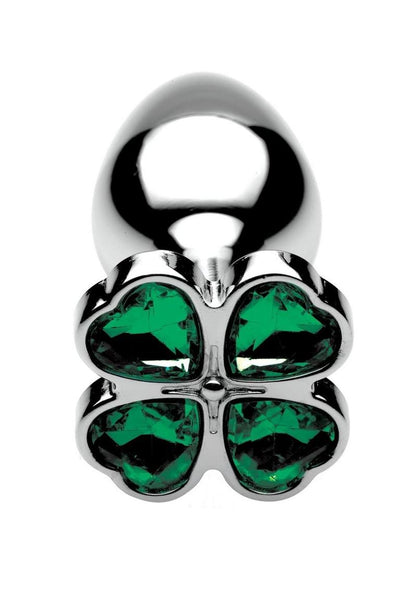 Booty Sparks Lucky Clover Gem Small Anal Plug - Green - Small