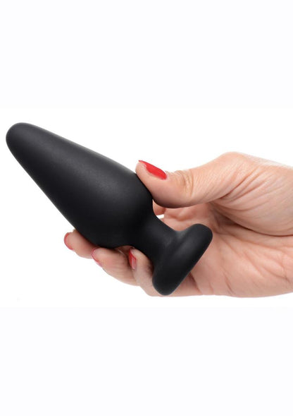 Booty Sparks Silicone Light-Up Anal Plug - Black - Large