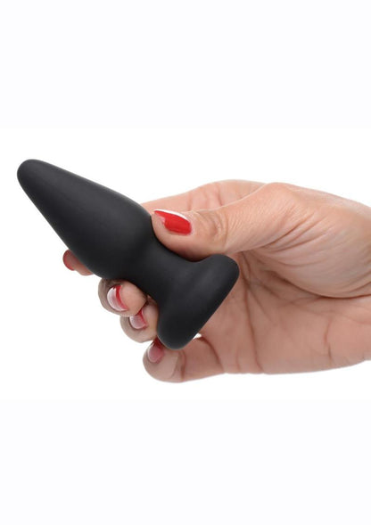 Booty Sparks Silicone Light-Up Anal Plug - Black - Small