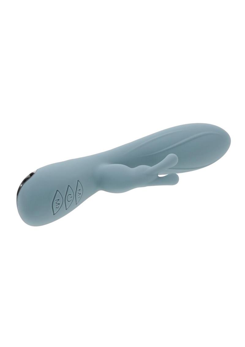 Boss Bunny Rechargeable Silicone Rabbit Vibrator - Blue