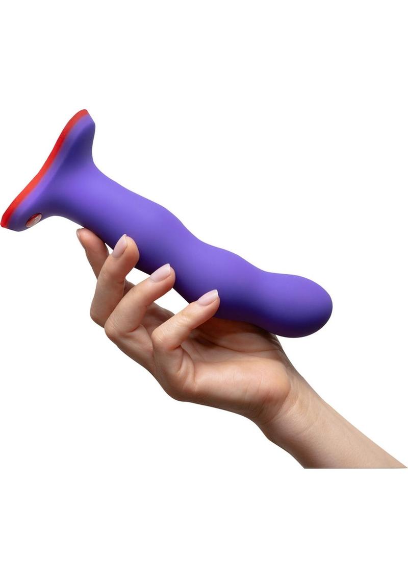 Bouncer Silicone Rumbling Dildo with Weighted Balls