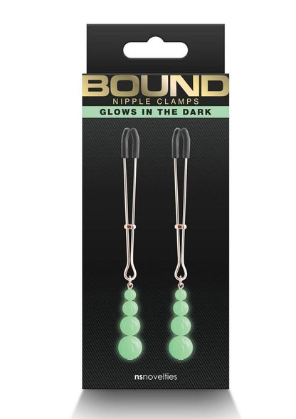 Bound Nipple Clamps G2 Iron - Glow In The Dark/Metal/Rose Gold