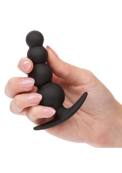 Boundless Beaded Silicone Anal Plug - Black