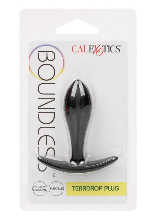 Boundless Teardrop Silicone Anal Plug - Black