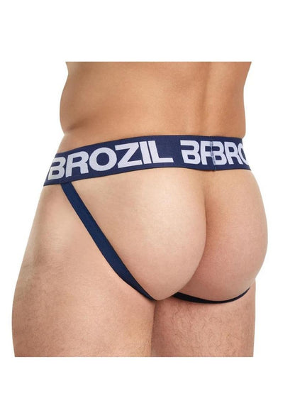 Brozil Ultra Bulge Enhancing Jockstrap - Blue/Navy Blue - Medium/Small