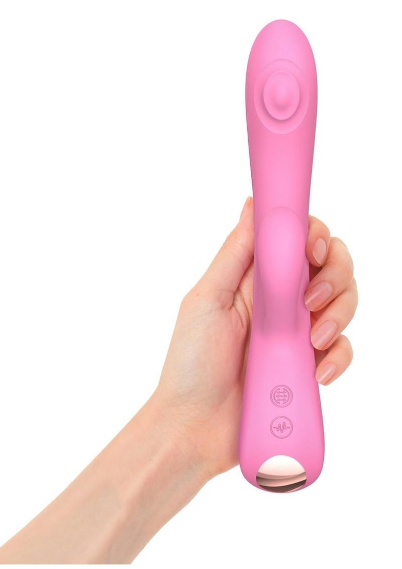 Bunny and Clyde Rechargeable Silicone Rabbit Vibrator - Pink/Pink Passion