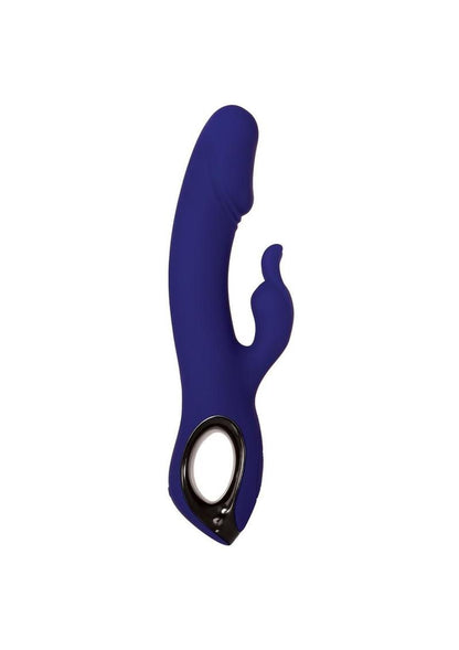 Bunny Buddy Rechargeable Silicone Dual Vibrator with Clitoral Stimulator - Purple