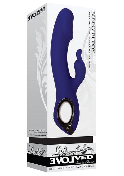 Bunny Buddy Rechargeable Silicone Dual Vibrator with Clitoral Stimulator