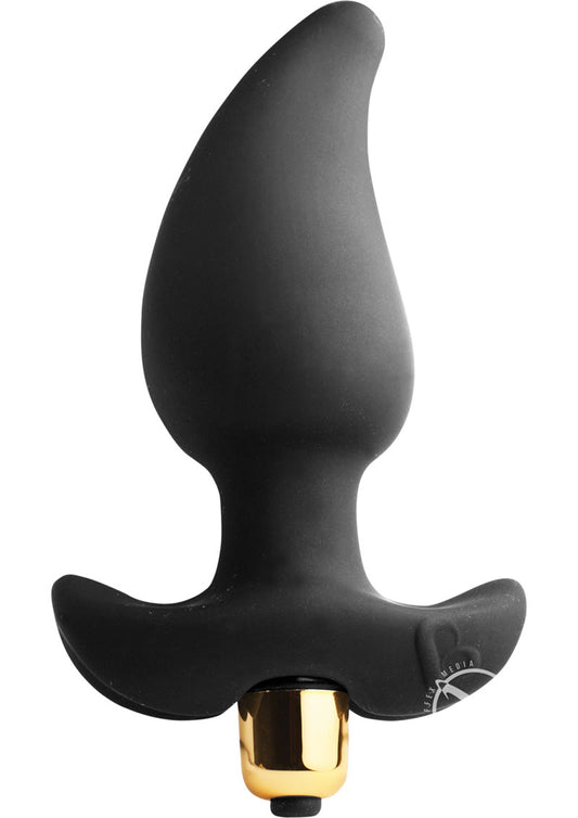 Butt Quiver Vibrating Silicone Butt Plug - Black