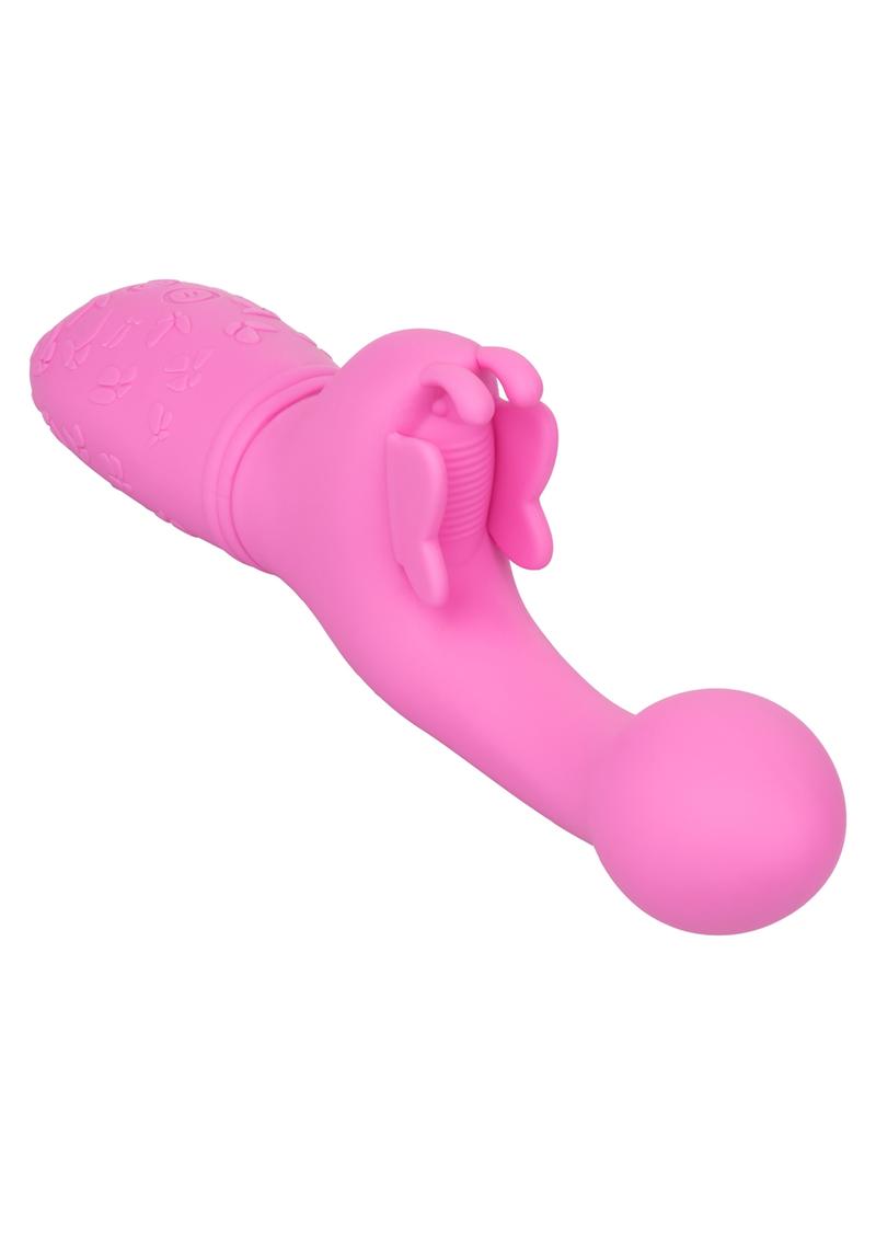 Butterfly Kiss Rechargeable Silicone Dual Vibrator