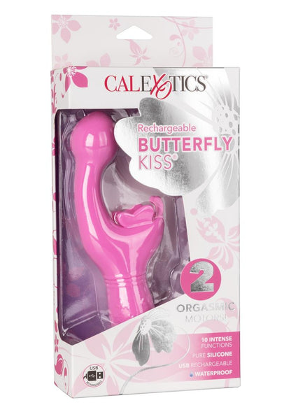 Butterfly Kiss Rechargeable Silicone Dual Vibrator