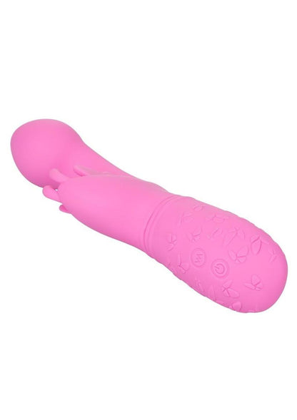 Butterfly Kiss Rechargeable Silicone Dual Vibrator - Pink