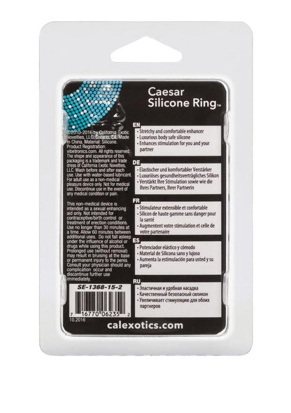 Caesar Silicone Cock Ring - Black