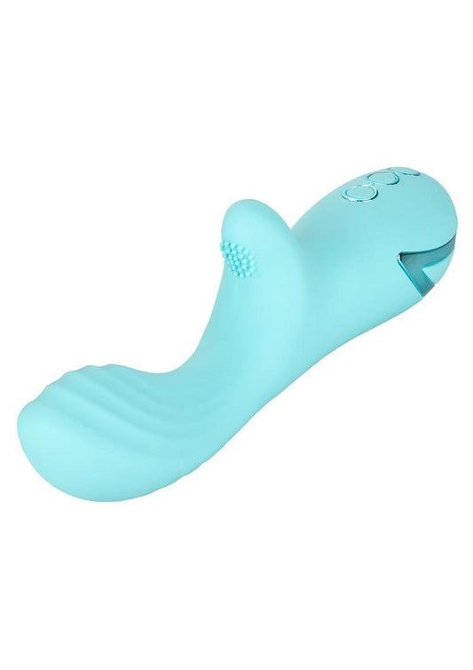 California Dreaming Catalina Climaxer Rechargeable Rotating Silicone Vibrator - Blue