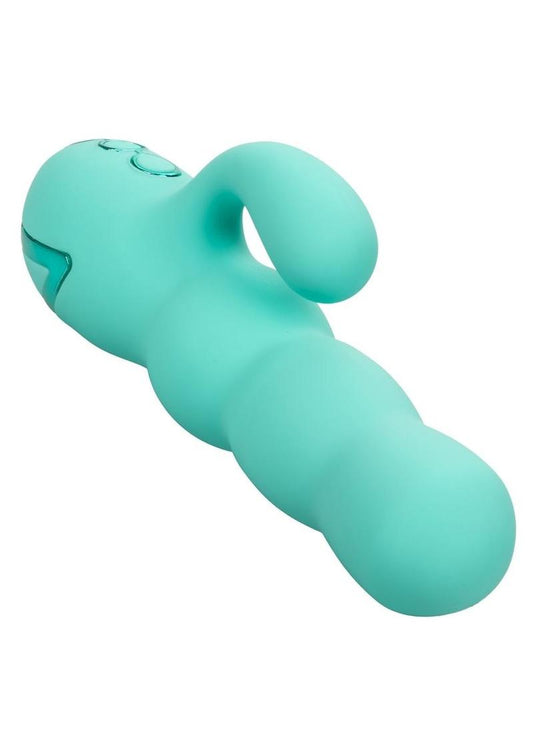 California Dreaming Del Mar Rechargeable Silicone Dual Stimulator - Teal