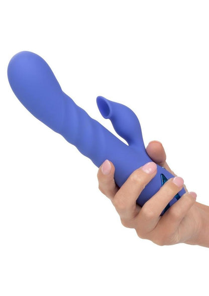 California Dreaming L.a. Love Rechargeable Silicone Vibrator with Clitoral Stimulator - Blue