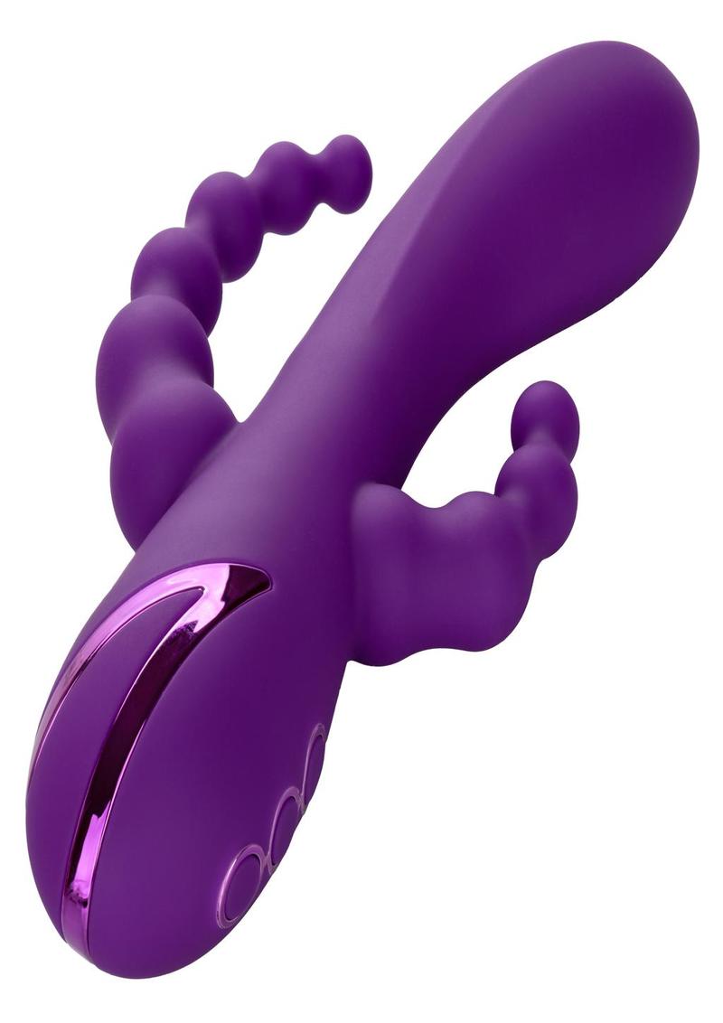 California Dreaming Long Beach Bootylicious Rechargeable Silicone Dual Penetrating Rabbit Vibrator