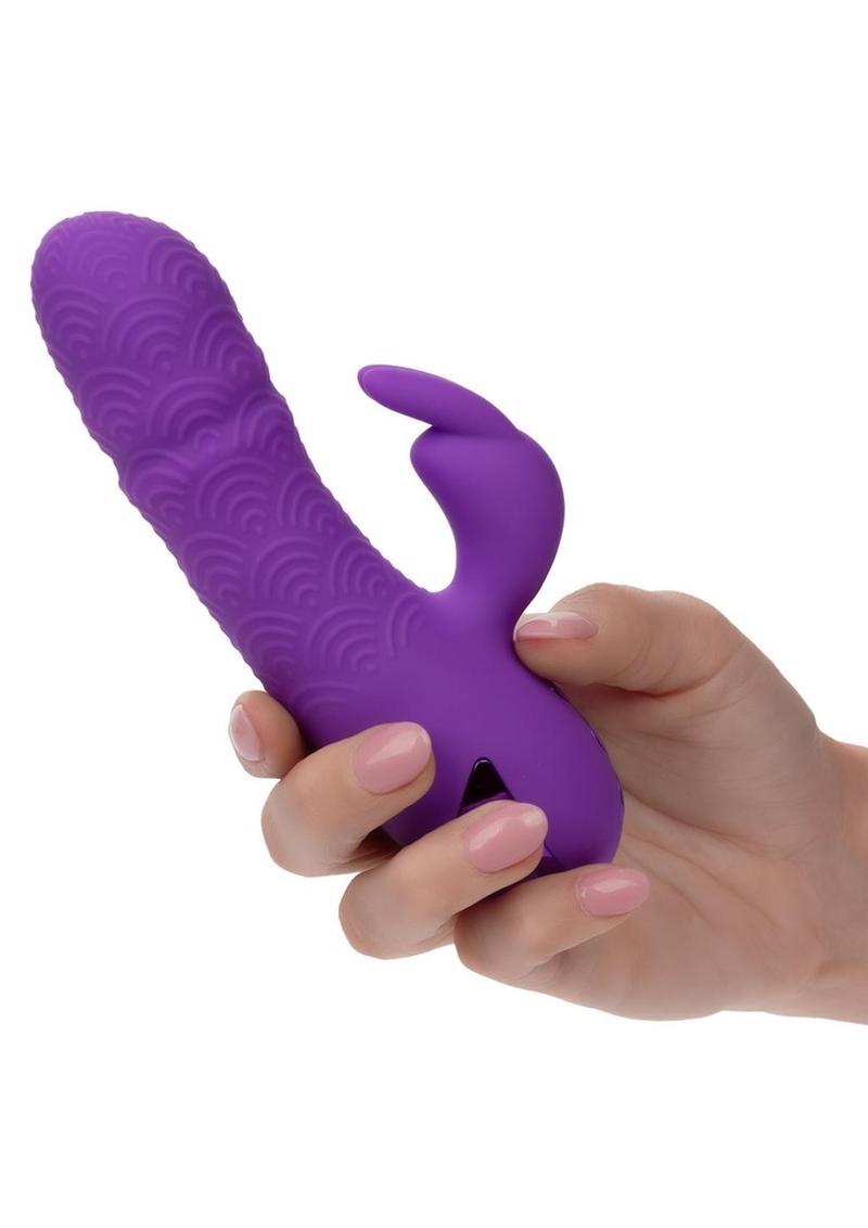 California Dreaming Manhattan Beach Marvel Rechargeable Silicone Dual Vibrator - Purple