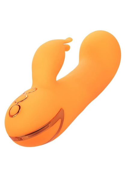 California Dreaming Montecito Muse Rechargeable Silicone Dual Vibrator - Orange