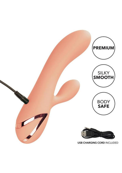 California Dreaming Monterey Magic Silicone Rechargeable Rabbit Vibrator - Orange