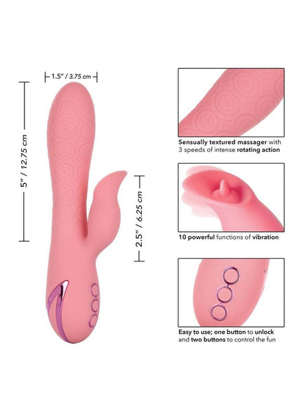 California Dreaming Pasadena Player Rechargeable Rotating Silicone Vibrator - Pink