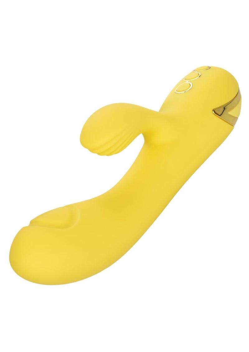 California Dreaming San Diego Seduction Rechargeable Silicone Rabbit Vibrator - Yellow