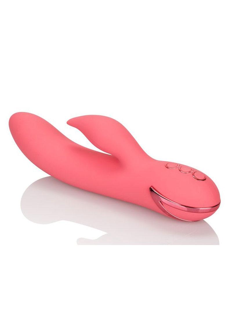 California Dreaming San Francisco Sweetheart Silicone USB Rechargeable Multifunction Vibrator Waterproof - Pink