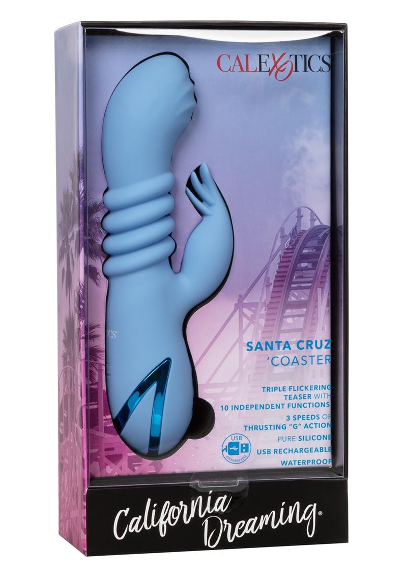 California Dreaming Santa Cruz Coaster Silicone Rechargeable Rabbit Vibrator