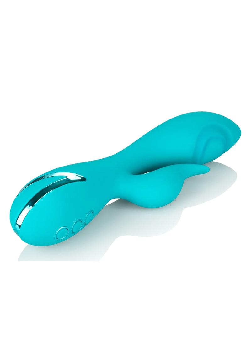 California Dreaming Santa Monica Starlet Rechargeable Silicone Thumping Vibrator - Blue