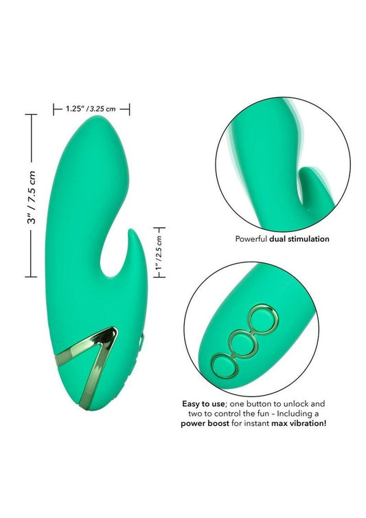 California Dreaming Sierra Sensation Rechargeable Silicone Compact Vibrator - Green