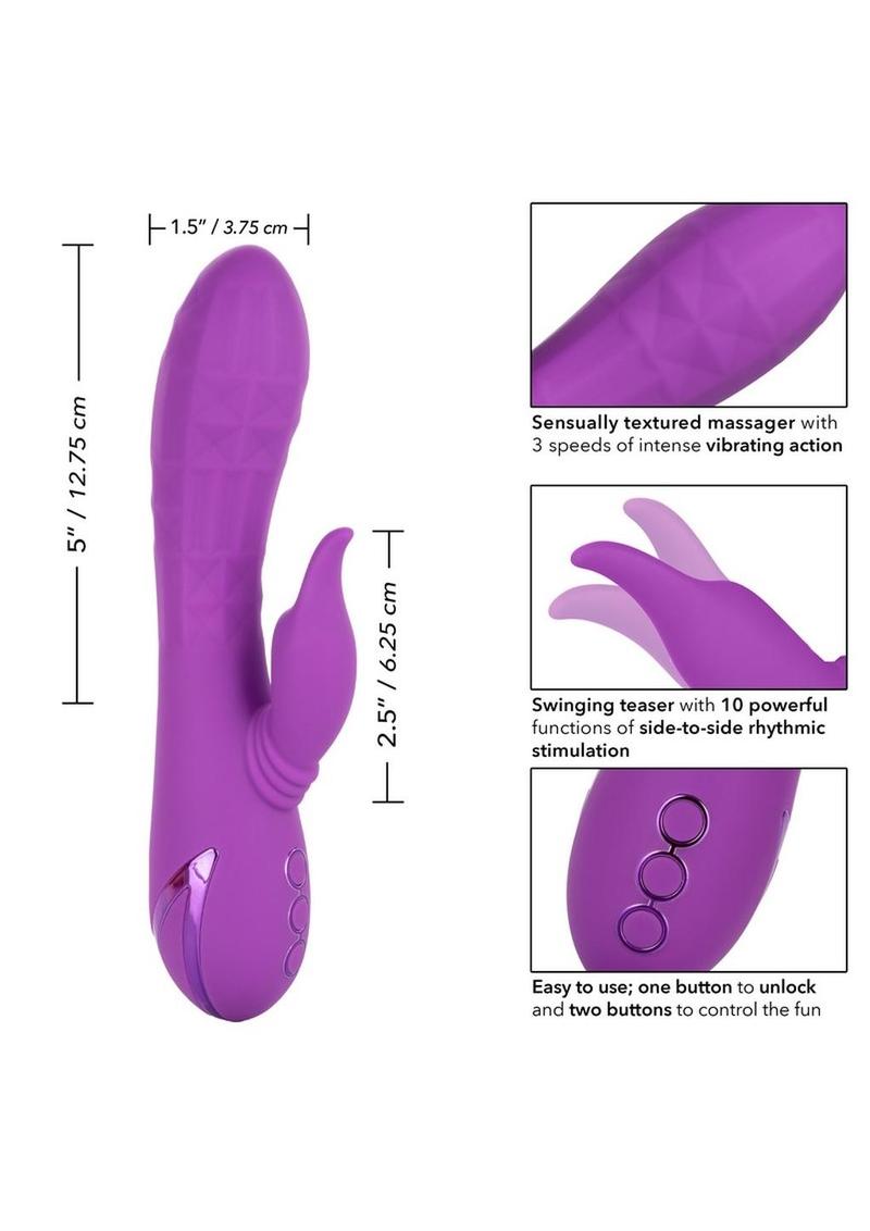 California Dreaming Valley Vamp Rechargeable Silicone Vibrating Massager - Purple