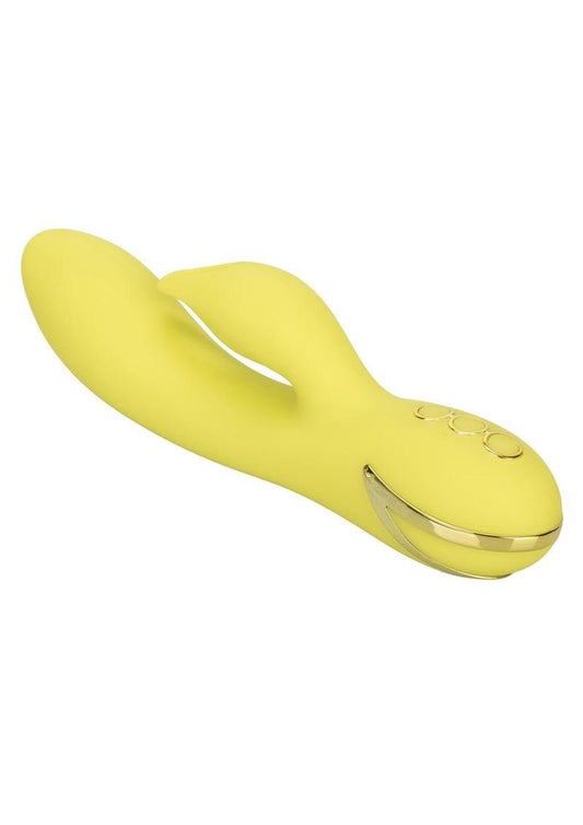 California Dreaming Venice Vixen Silicone USB Rechargeable Multifunction Vibrator Waterproof - Yellow